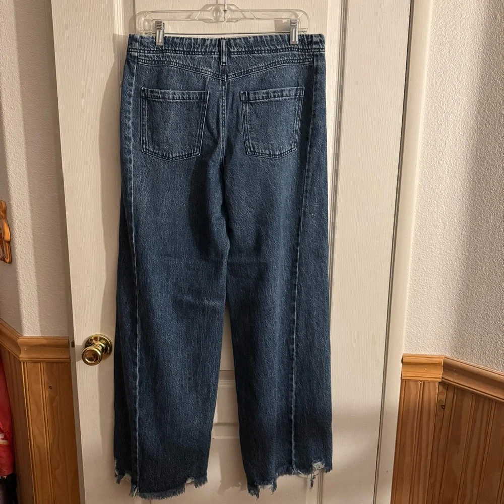 Sincerely Jules Dark Blue Flare Jeans - Picture 3 of 4
